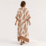 NORA CRÈME BOTANICAL CAFTAN