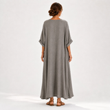 VALENTINA GREY SOLID CAFTAN