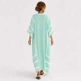 ZAIRA GREEN MINT CAFTAN