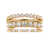VINTAGE ZIRCONIA RING SET | GOLD JEWELLERY