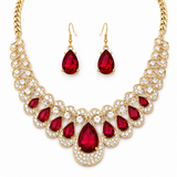 GARNET RUBY JEWELRY SET | GOLD JEWELLERY