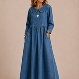 JOANNA - PETER PAN COLLAR DENIM DRESS