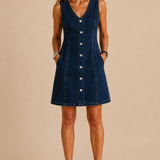 LOUISE - CASUAL DENIM OVERALL DRESS