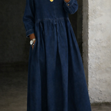 JOANNA - PETER PAN COLLAR DENIM DRESS