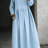JOANNA - PETER PAN COLLAR DENIM DRESS
