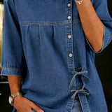 ALICE - LONG VINTAGE DENIM BLOUSE