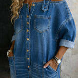GABRIELLE - OFF SHOULDER DENIM JUMPSUIT