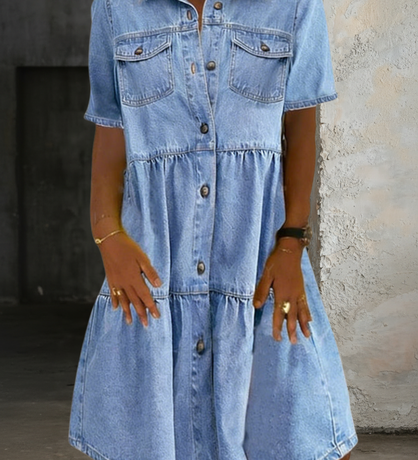 EVA - CASUAL ELEGANT DENIM DRESS
