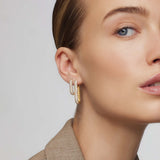 PAVÉ HOOP EARRINGS | GOLD JEWELLERY