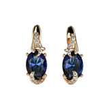 ROYAL MIDNIGHT DANGLE EARRINGS | GOLD JEWELLERY