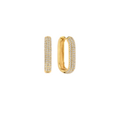 PAVÉ HOOP EARRINGS | GOLD JEWELLERY