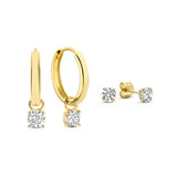 SET MOON STONE EARRINGS | WHITE GOLD JEWELLERY