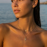 NECKLACE CROSS PAVÉ ZIRCONIA PENDANT | SILVER JEWELLERY