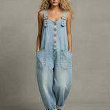 MACKENZIE - STYLISH DENIM JUMPSUIT WITH POCKETS