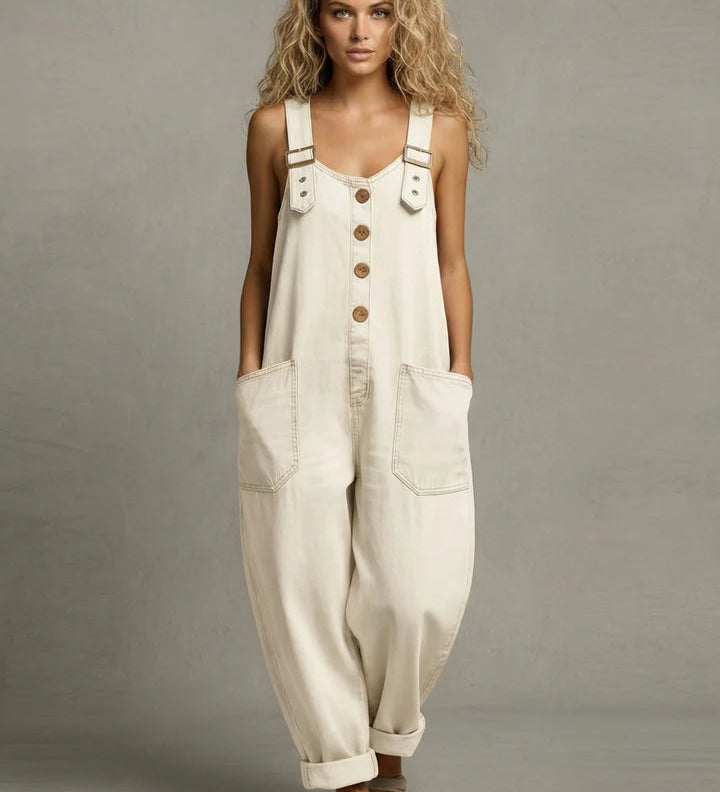 MACKENZIE - STYLISH DENIM JUMPSUIT WITH POCKETS