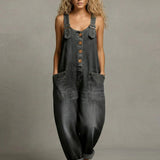 MACKENZIE - STYLISH DENIM JUMPSUIT WITH POCKETS