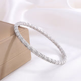 BANGLE PEARL CYLINDER TEXTURED BRACELET | GOLD JEWELLERY