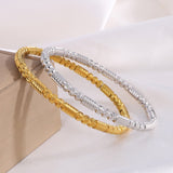 BANGLE PEARL CYLINDER TEXTURED BRACELET | GOLD JEWELLERY