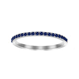 ETERNITY PAVÉ ZIRCONIA SAPPHIRE BLUE RING | SILVER JEWELLERY