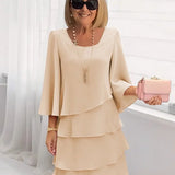 ELISE | BASIC ELEGANT HALF SLEEVE DRESS