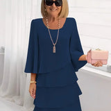 ELISE | BASIC ELEGANT HALF SLEEVE DRESS