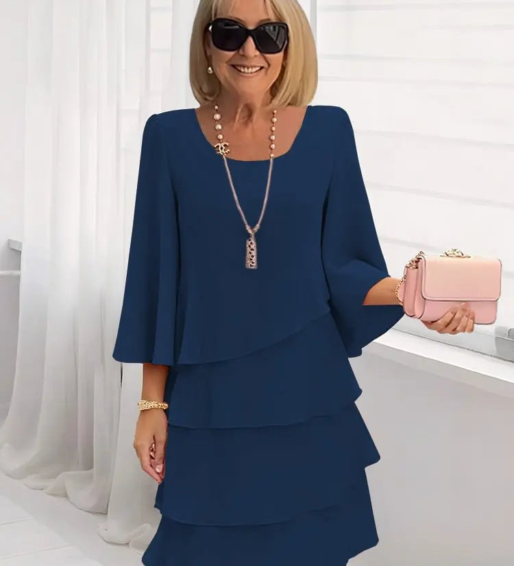 ELISE | BASIC ELEGANT HALF SLEEVE DRESS