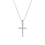NECKLACE CROSS PAVÉ ZIRCONIA PENDANT | SILVER JEWELLERY