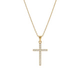 NECKLACE CROSS PAVÉ ZIRCONIA PENDANT | SILVER JEWELLERY