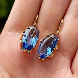 BLUE BLOOM EARRINGS | GOLD JEWELLERY