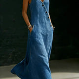 KAITLYN - LONG DENIM BUTTON DOWN DRESS