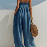 ADDISON - DENIM WIDE-LEG JUMPSUIT
