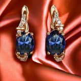 ROYAL MIDNIGHT DANGLE EARRINGS | GOLD JEWELLERY