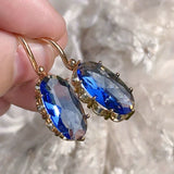BLUE BLOOM EARRINGS | GOLD JEWELLERY