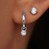 SET MOON STONE EARRINGS | WHITE GOLD JEWELLERY