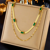DOUBLE LAYER RETRO NECKLACE | GOLD JEWELLERY