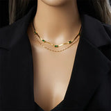DOUBLE LAYER RETRO NECKLACE | GOLD JEWELLERY