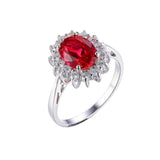 HALO RUBY CLASSIC RING | GOLD JEWELLERY