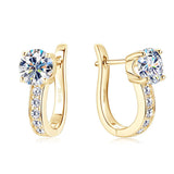 CHANNEL MOISSANITE EARRINGS | GOLD JEWELLERY