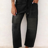 JOCELYN - PATCHWORK DRAWSTRING JEANS