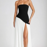 SOLENNE | ELEGANT LIGHT-TONE DRESS