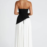 SOLENNE | ELEGANT LIGHT-TONE DRESS