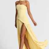 SOLENNE | ELEGANT LIGHT-TONE DRESS