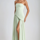 SOLENNE | ELEGANT LIGHT-TONE DRESS