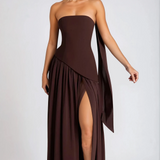 SOLENNE | ELEGANT LIGHT-TONE DRESS