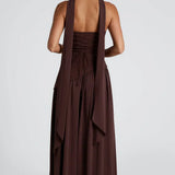 SOLENNE | ELEGANT LIGHT-TONE DRESS