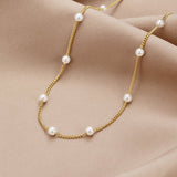 PEARL PURE NECKLACE | GOLD JEWELLERY