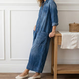 STELLA - DENIM COTTON JUMPSUIT