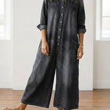 STELLA - DENIM COTTON JUMPSUIT