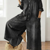 STELLA - DENIM COTTON JUMPSUIT