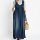 KYLIE - VINTAGE DENIM MAXI DRESS